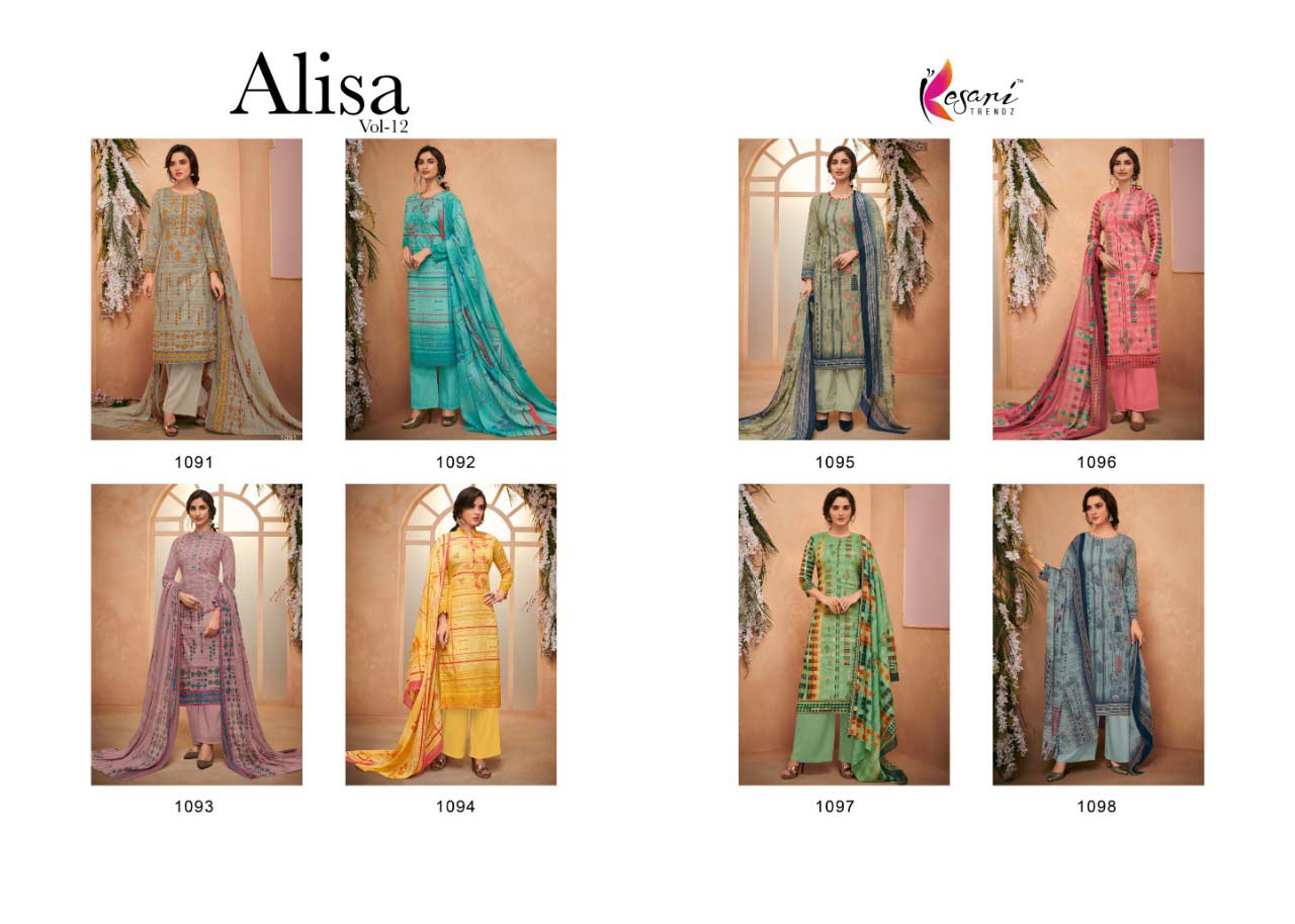 Kesari Trendz Alisa Vol 12 Cambric Cotton Printed Suit Kesari Trendz Alisa Vol 12 Cambric Cotton Printed Suit